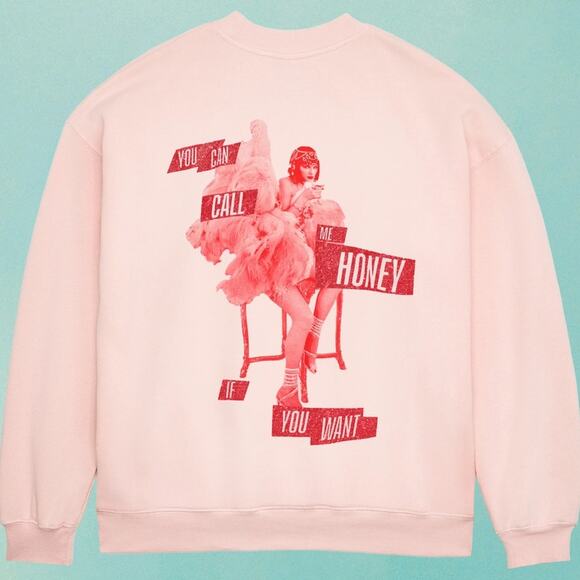 Taylor Swift NWT | You Can Call Me Honey If You Want Pink Crewneck Sweatshirt| M - Picture 2 of 7